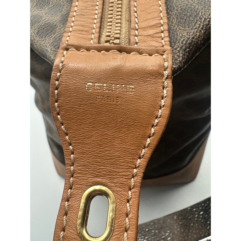 Vintage Celine Macadam Canvas Boston Bag XL Weekender Travel Duffle Carry-On - Picture 7 of 15